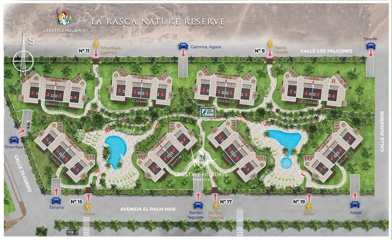 בית נופש הוילה פאלם-מאר Bentor 3-1 Penthouse Jacuzzi Pool View 3B